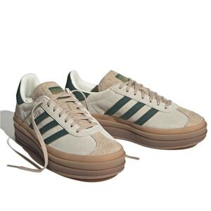 adidas Gazelle Bold Cream / Collegiate Green / Magic Beige